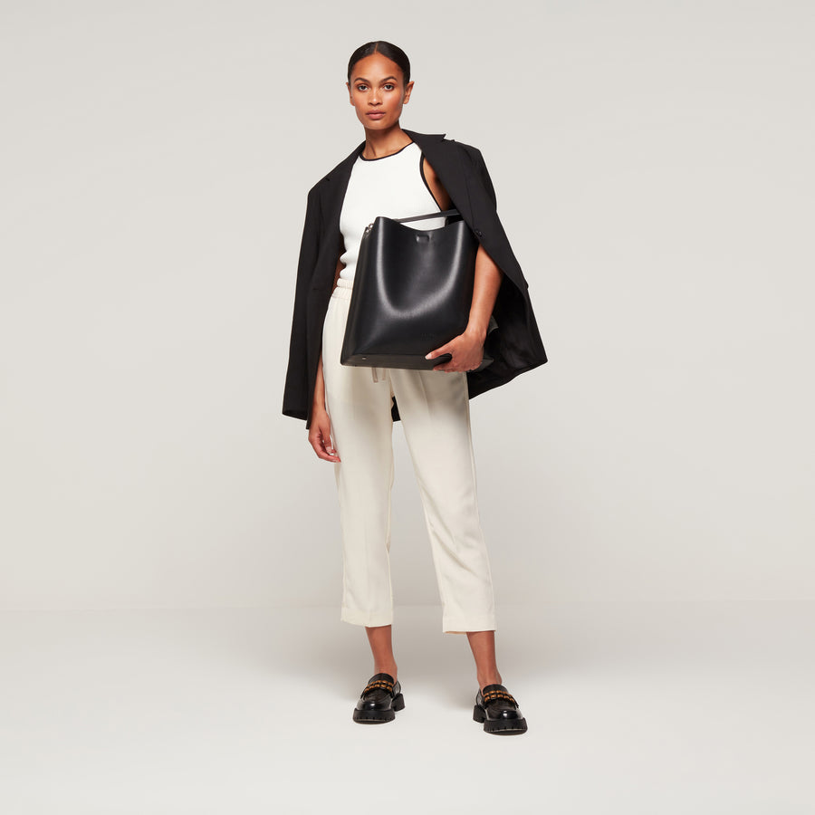 Aesther Ekme Fold-Over Leather Shoulder Bag